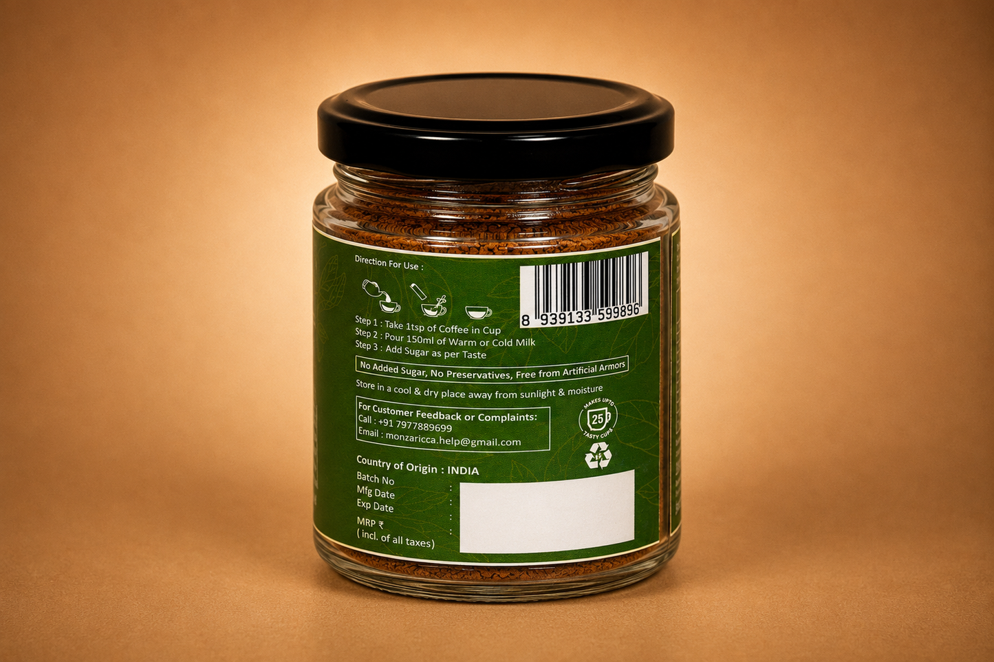 Hazelnut Instant Coffee - 50g